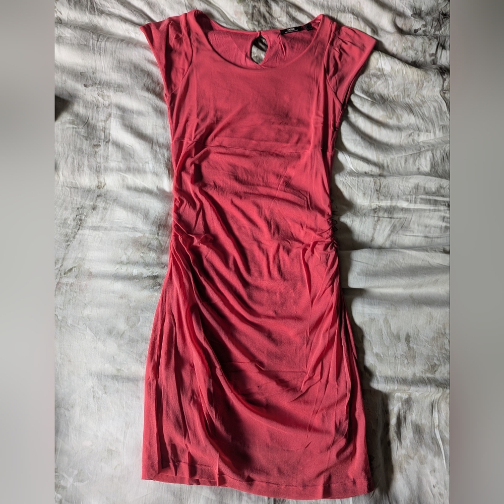 Mexx | Coral Pink Midi Sheath Dress Size M